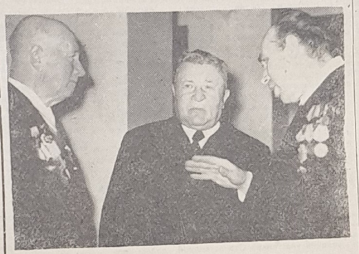 Николай Михайлович Чуновкин (слева), Иван Дмитриевич Пахомов, Алексей Степанович Боричев.